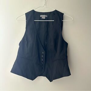 Vintage Ann Taylor Black Pinstripe Vest